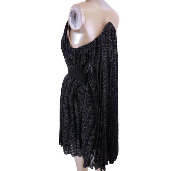 NWT Maria Lucia Hohan Limited Series Knife Pleated Metallic Party Dress - Picture 8 of 16